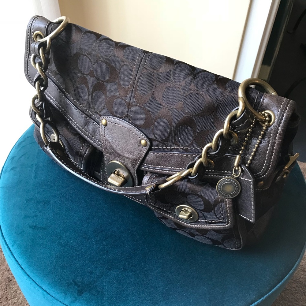 Coach Authentic Leigh Legacy stripe LIMITED